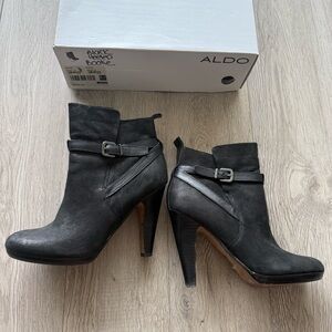 Aldo Sivley Buckle Heeled Ankle Boots